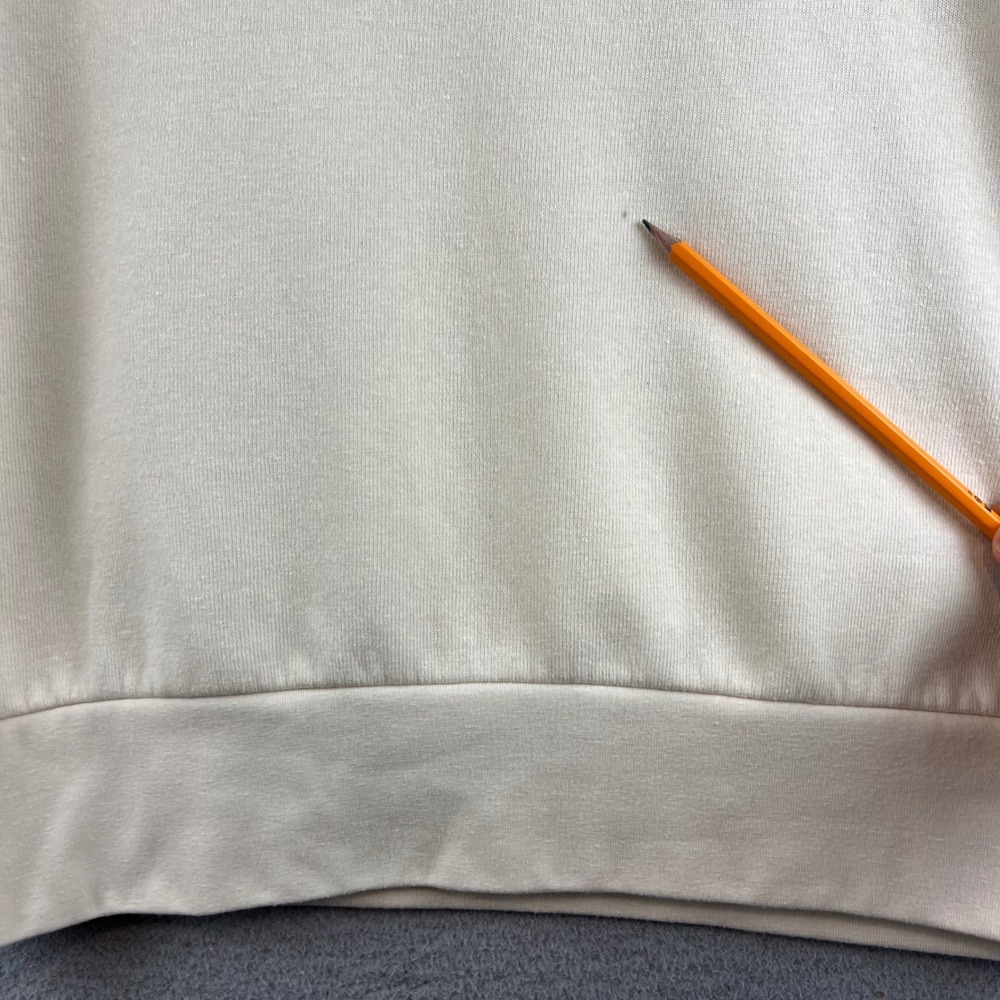 Aviator Nation Cream White Rainbow Logo Funnel Neck Hoodie Zip Pocket Women XS - Picture 5 of 13